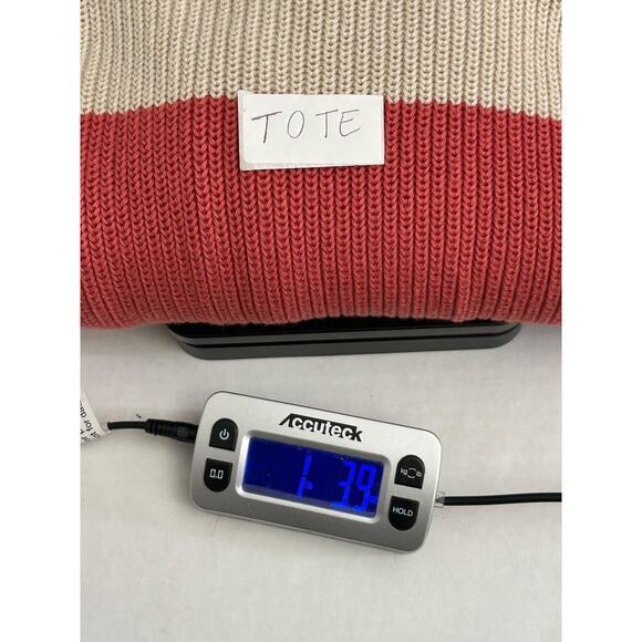 Lands End Drifter Sweater Size XL Striped Colorblock Cardigan Chunky Cable Knit - Picture 11 of 11